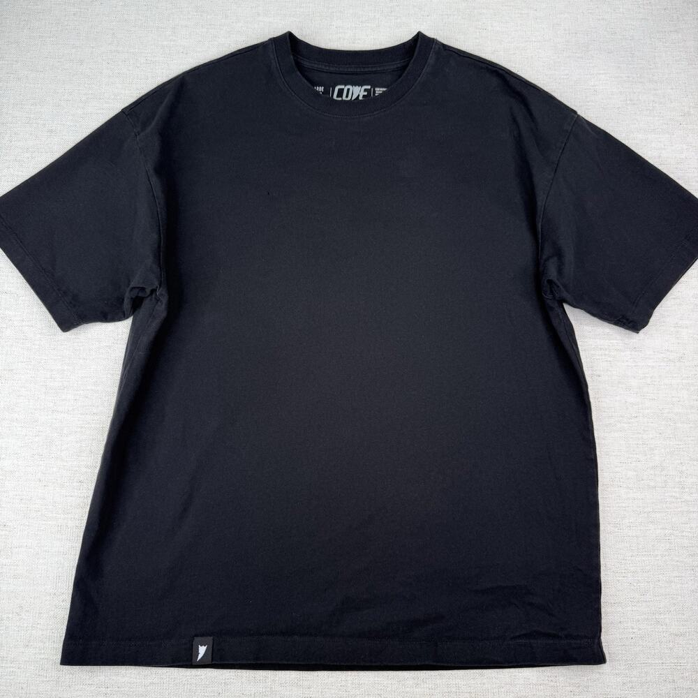 Cove USA Die On Empty T-Shirt Heavyweight Black Cotton Boxy Drop Shoulder Size L